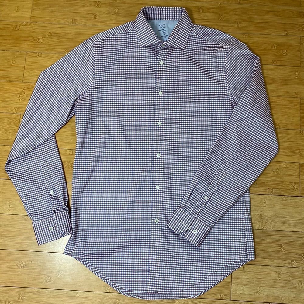 Plaid Long Sleeve Button Down Dress Shirt